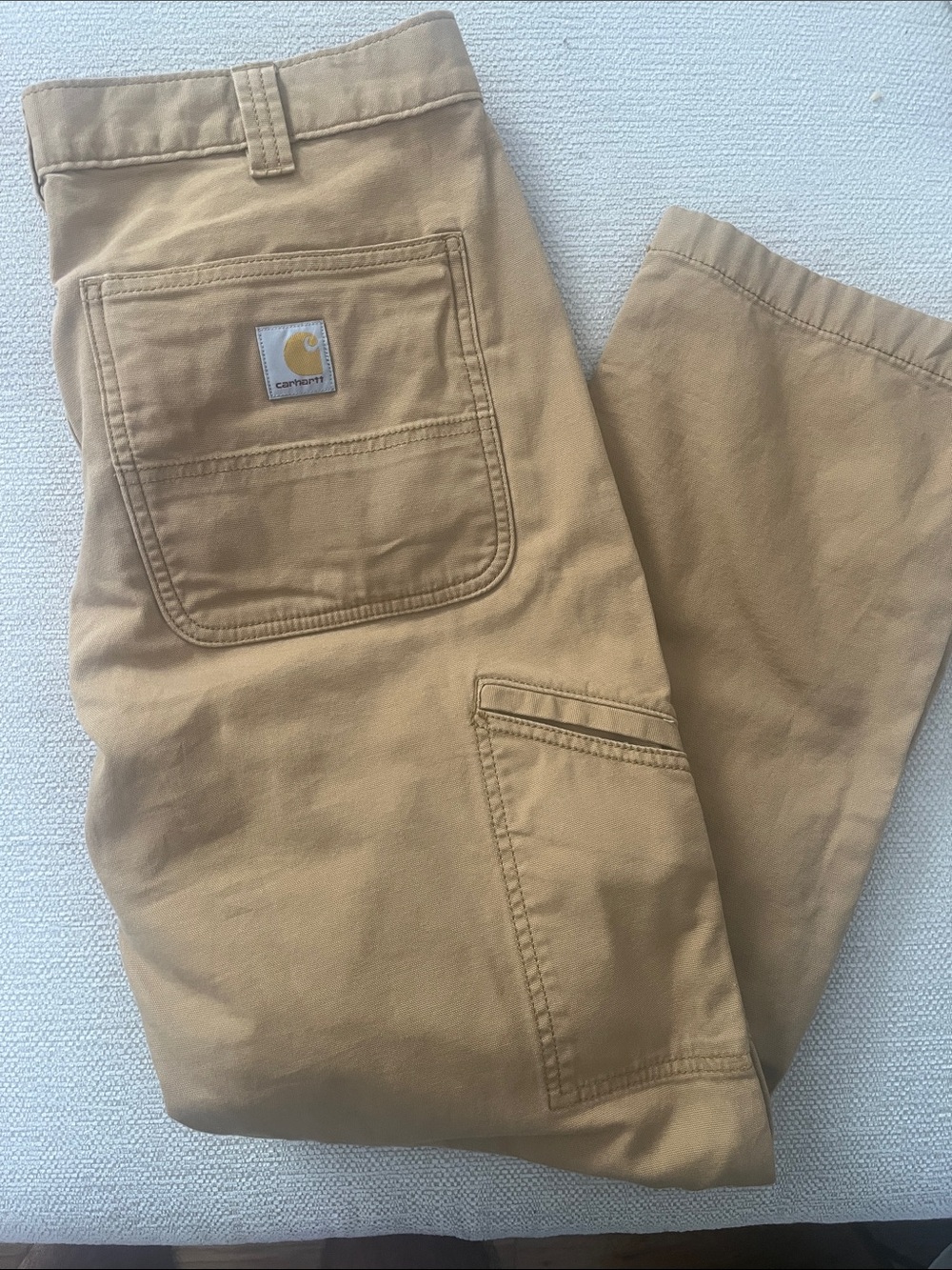 Carhartt Men's Khaki Cargo Work Pants - Light Brown